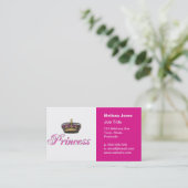 De kroon van de prinses in heet roze visitekaartje (Staand voorkant)