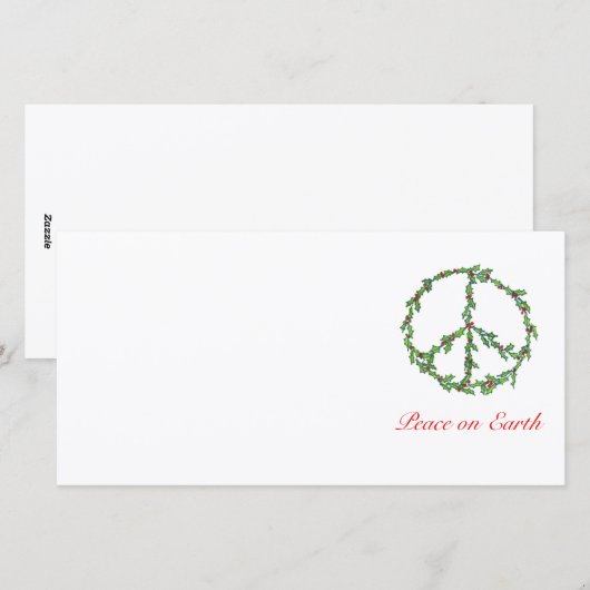 De Kroon van de Vrede van Kerstmis van de Kaart (Voorkant / Achterkant)