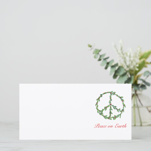 De Kroon van de Vrede van Kerstmis van de Kaart (Staand voorkant)