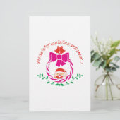 De kroon van Kerstmis Briefpapier (Staand voorkant)