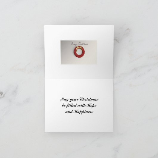 De Kroon van Kerstmis Feestdagen Kaart (Binnen)