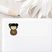 De Kroon van Kerstmis van Kokeshi Etiket (Insitu)