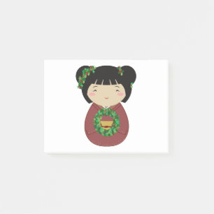 De Kroon van Kerstmis van Kokeshi Post-it® Notes