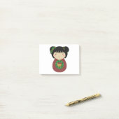 De Kroon van Kerstmis van Kokeshi Post-it® Notes (Op bureau)