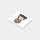 De Kroon van Kerstmis van Kokeshi Post-it® Notes (Schuin)
