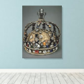 De kroon van Louis XV, 1722 (geled zilver, vervang Canvas Afdruk (Insitu (Houten vloer))