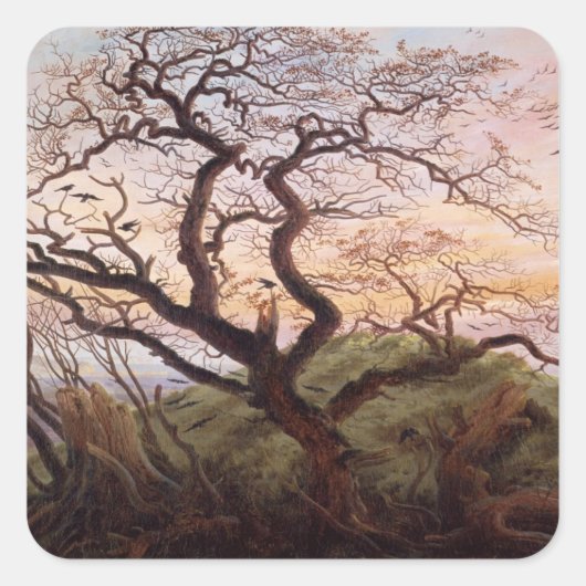 De kroonboom, 1822 vierkante sticker (Voorkant)