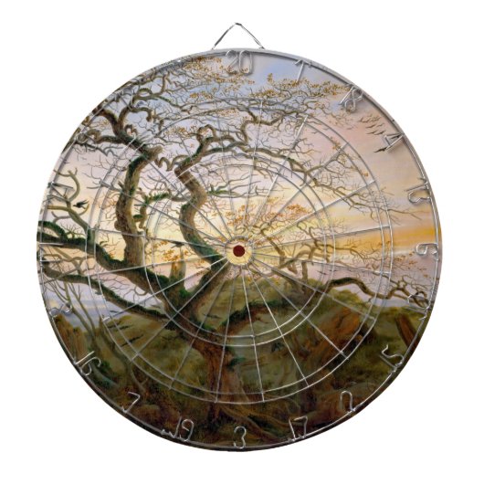 De kroonboom (door Caspar David Friedrich) Dartbord (Voorkant)