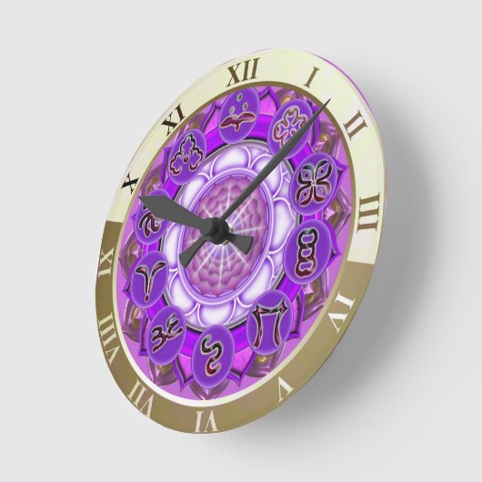 De Kroonchakra Mandala Ronde Klok (Hoek)