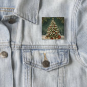 De Kroonjuweel van het Winterwoud Vierkante Button 5,1 Cm (In situ)