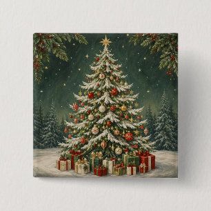 De Kroonjuweel van het Winterwoud Vierkante Button 5,1 Cm