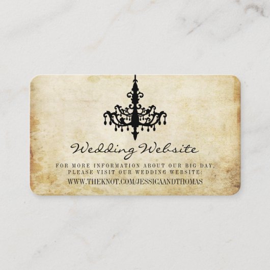 De  kroonluchter bruiloft Collectie website Informatiekaartje (Voorkant)