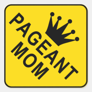 De kroonsticker van het Mamma van het spectakel Vierkante Sticker
