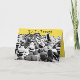 DE KROWD CHEERING PHOTO HIP HOORAY VAN 1910. KAART