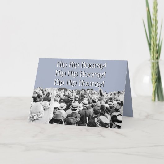 DE KROWD CHEERING PHOTO HIP HOORAY VAN 1910. KAART (Voorkant)
