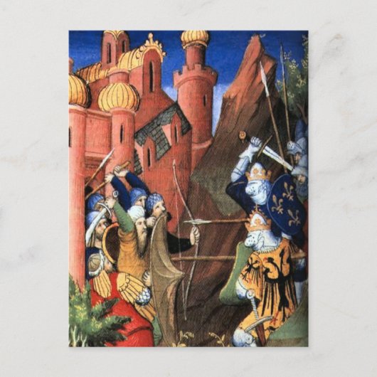 De kruiden, middeleeuws afbeelding briefkaart (Voorkant)