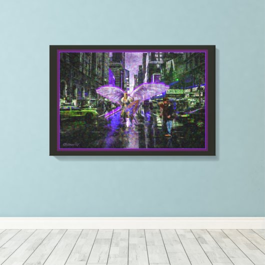 De kruidgassolie 24x16 gestrekte doek canvas afdruk (Insitu (Houten vloer))