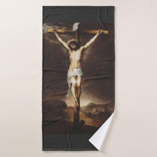 De Kruisiging door Bartolome Esteban Murillo Badhanddoek (Badhanddoek)