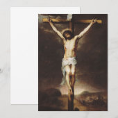 De Kruisiging door Bartolome Esteban Murillo Kaart (Voorkant / Achterkant)