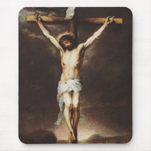 De Kruisiging door Bartolome Esteban Murillo Muismat (Voorkant)