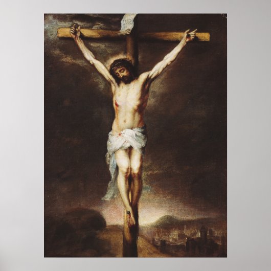 De Kruisiging door Bartolome Esteban Murillo Poster (Voorkant)