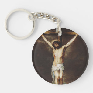 De Kruisiging door Bartolome Esteban Murillo Sleutelhanger