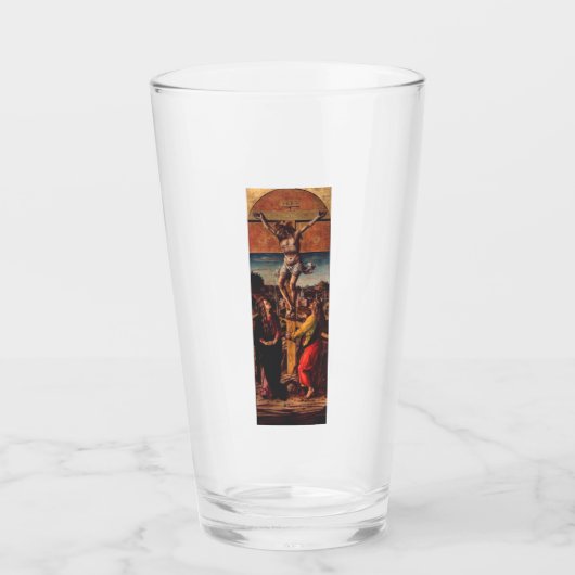 De Kruisiging door Carlo Crivelli Glas (Voorkant)