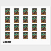 De Kruisiging door Lucas Cranach de Oude Vierkante Sticker (Vel)