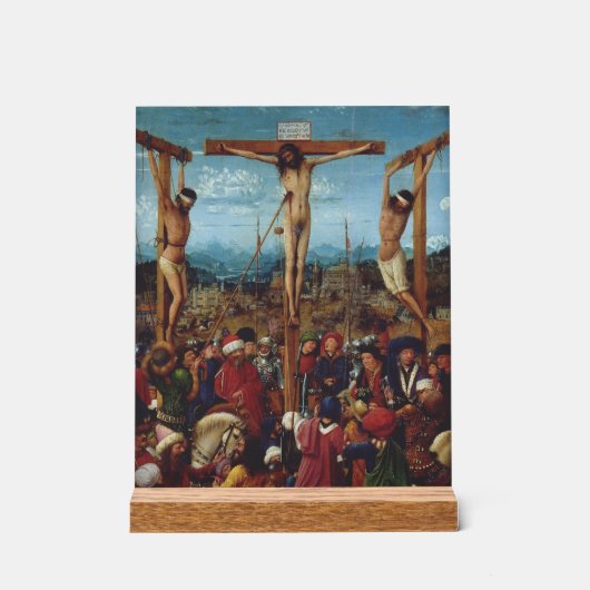 De Kruisiging door Van Eyck Acryl Bord (Voorkant)