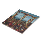 De Kruisiging door Van Eyck Tegeltje (Zijkant)