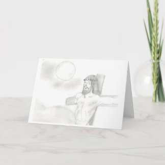 "De kruisiging" een paaskaart Feestdagen Kaart