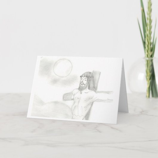 "De kruisiging" een paaskaart Feestdagen Kaart (Voorkant)