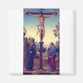 De kruisiging met de Maagd door Pietro Perugino Magneet (Voorkant)