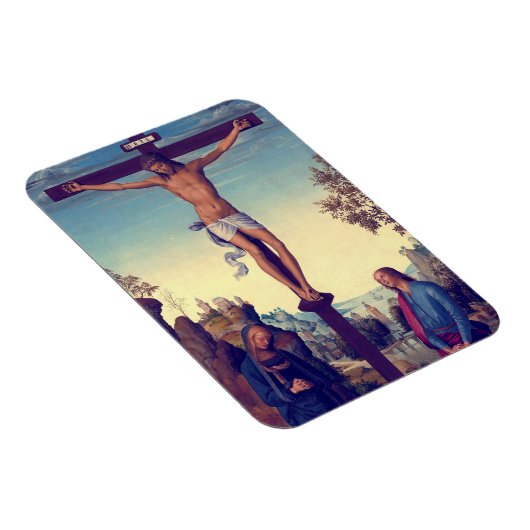 De kruisiging met de Maagd door Pietro Perugino Magneet (Rechterzijde)