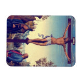 De kruisiging met de Maagd door Pietro Perugino Magneet (Horizontaal)