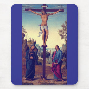 De Kruisiging met de Maagd door Pietro Perugino Muismat