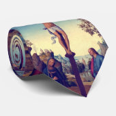 De kruisiging met de Maagd door Pietro Perugino Stropdas (Opgerold)