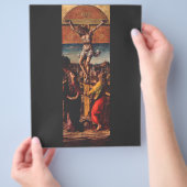 De Kruisiging naar Carlo Crivelli Heilige Kunst Flyer (Hand)