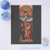 De Kruisiging naar Carlo Crivelli Heilige Kunst Flyer (Enkel)