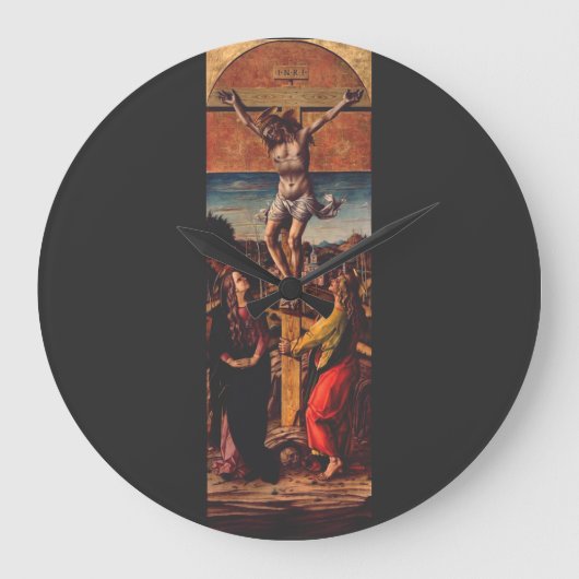 De Kruisiging naar Carlo Crivelli Heilige Kunst Grote Klok (Voorkant)