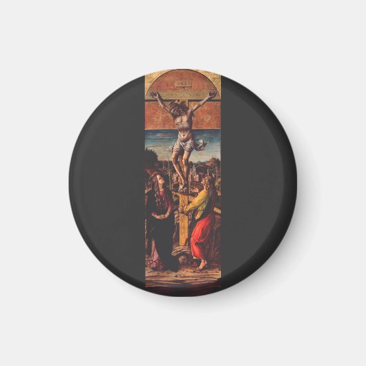 De Kruisiging naar Carlo Crivelli Heilige Kunst Magneet (Voorkant)