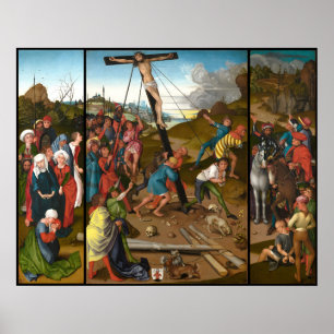 De Kruisiging - Starck Triptiek Duitse Fijne Kunst Poster