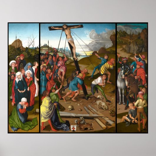 De Kruisiging - Starck Triptiek Duitse Fijne Kunst Poster (Voorkant)