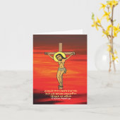 De kruisiging van Christus Ethiopische Goede Vrijd Kaart (Gele Bloem)