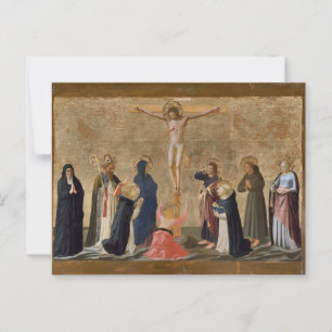 De kruisiging van Jezus door Fra Angelico Briefkaart
