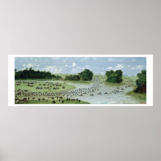 De kruising van de San Joaquin, Paraguay, 1865 Poster (Voorkant)