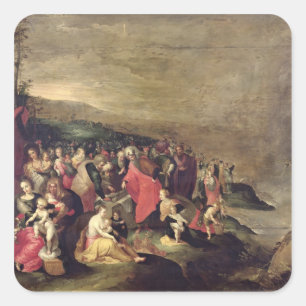 De kruising van het Rode Zee Vierkante Sticker