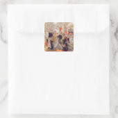 De kruising van keizer Nicholas II Vierkante Sticker (Tas)