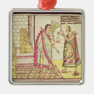 De kruising van Montezuma II Metalen Ornament