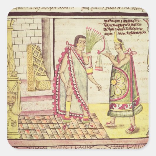 De kruising van Montezuma II Vierkante Sticker (Voorkant)